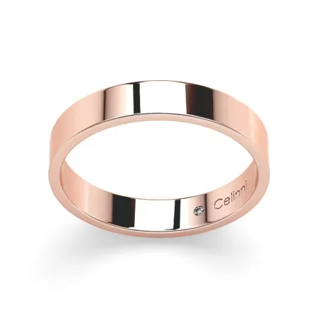Alianza de matrimonio Ruban Prestige en oro rosa de 18K – Anchura 3,5 mm