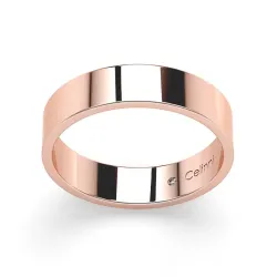 Alianza de matrimonio Ruban Prestige en oro rosa 4,5 mm