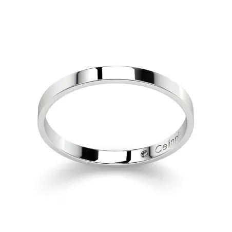 Alianza de matrimonio Ruban Prestige en platino – Anchura 2 mm