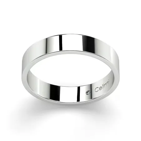 Alianza de matrimonio Ruban Prestige en platino – Anchura 4 mm