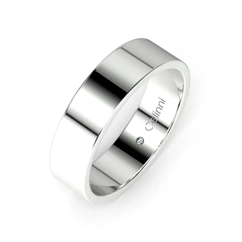Alianza de matrimonio Ruban Prestige en platino – Anchura 5 mm