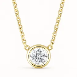 Colgante diamante natural | oro amarillo 18K y diamantes