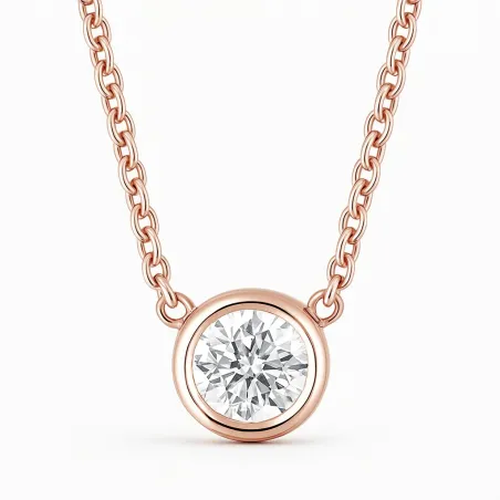 Natürlicher Diamant Anhänger Königin Roségold - Feine Ausgabe