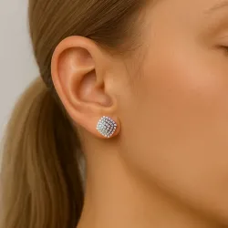 Puces d'Oreilles Diamants Roxane| Or 18K et Diamants