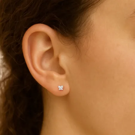 Silene Diamond Stud Earrings