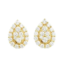 Birnenförmige Diamantohrstecker 0,40 ct in 18K Gelbgold