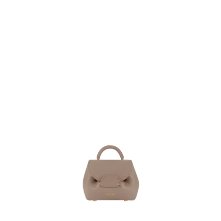 Un Micro Sac Pol&egrave;ne Edition Taupe Grain&eacute;