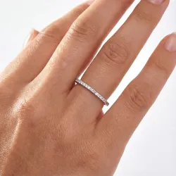 LOVE Halb-Memoirering mit Naturdiamanten aus 18K Wei&szlig;gold