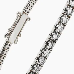 Bracelet Cristal Diamant Blanc Argent 925 Rhodi&eacute; Blanc - Maison Kern