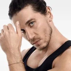 Bracelet Cristal Diamant Blanc Argent 925 Rhodié Rose - Maison Kern