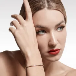 Bracelet Cristal Diamant Blanc Argent 925 Rhodié Jaune - Maison Kern