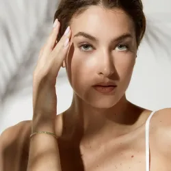 Bracelet Emeraudes Synthétiques Argent 925 Rhodié Jaune - Maison Kern