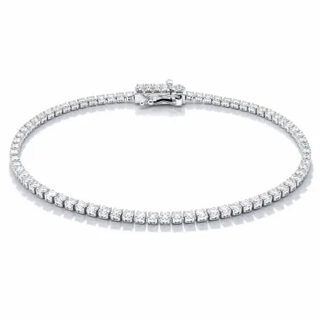 Bracelet rivière de diamants Or blanc 18K - 17cm - 1.70 carat