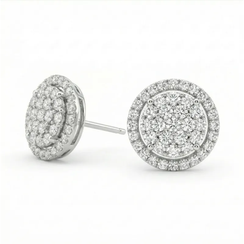 Pendientes Liora en oro blanco 18K con diamantes 1,44 ct