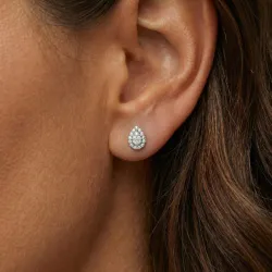 Ohrstecker in Tropfenform 18K Weißgold mit Diamanten 0,40 ct