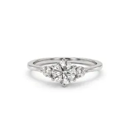 Verlobungsring Genny mit zentralem Diamant aus 18K Gold