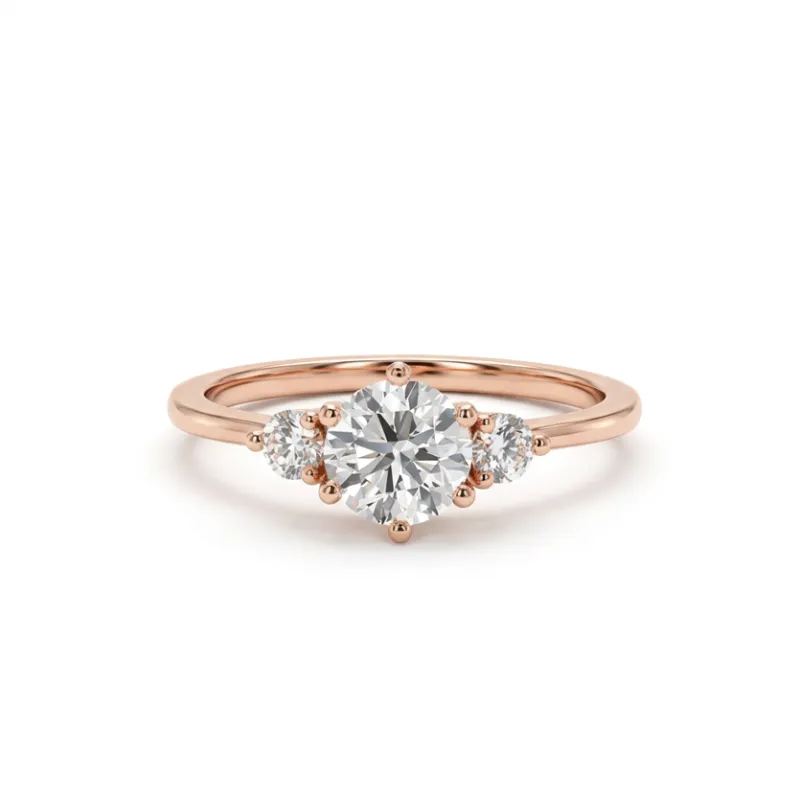 Genny verlovingsring met centrale diamant in 18K goud