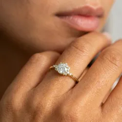 Celinni خاتم ألماسة أما – مجموعة سوليتير فينتاج من