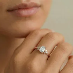 خاتم بولينا دايموند فينتاج - ذهب عيار 18 قيراط وألماس طبيعي