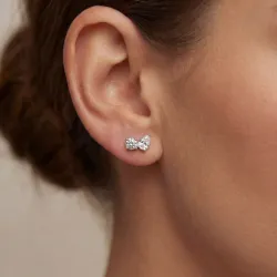 Boucles d’oreilles diamants poire et brillant or blanc 18 carats | Celinni