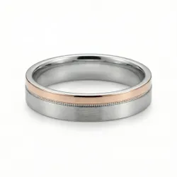 Vibration Ehering aus 18K Gold – Bicolor Trauring 4 mm