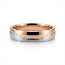 Alliance Alliancea Or Blanc & Rose 18K – Design Bicolore