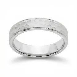 Alianza Noyau Oro Blanco 18K – Diseño Esculpido - Celinni
