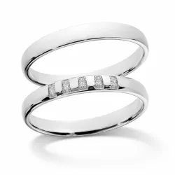 Droit Trouwring 18K Witgoud – Trouwring 3 mm | Celinni