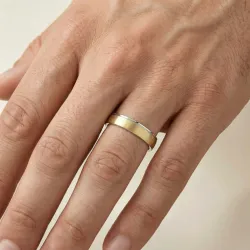 Brume Ehering Weiß- & Gelbgold 18K – Satiniert | Celinni