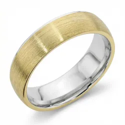 Brume Ehering Wei&szlig;- & Gelbgold 18K &ndash; Satiniert | Celinni