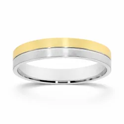 Irisée Trouwring Wit- & Geelgoud 18K – Tweekleurig | Celinni