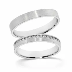 Alliance Nuance en Or Blanc 18K &ndash; Finition Satin&eacute;e 3 mm