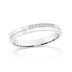 Axiom Ehering 18K Weißgold mit Naturdiamanten 0,005 ct