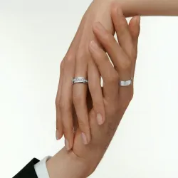 Perle Ehering 18K Weißgold & Naturdiamanten 0,02 ct | Celinni