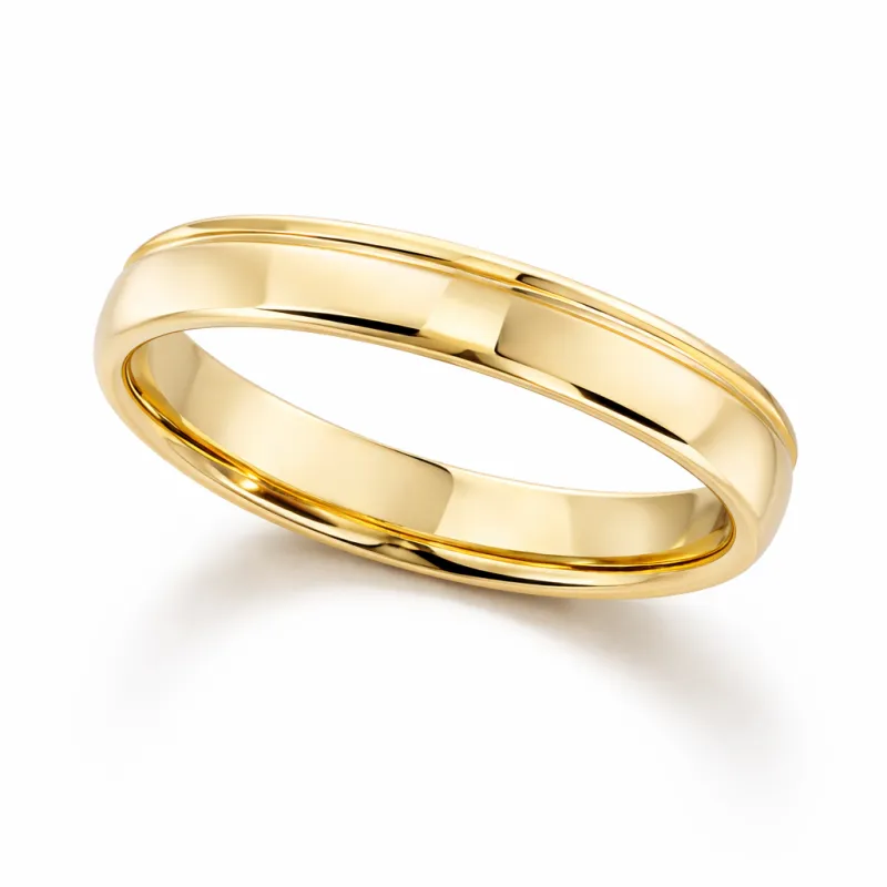 Soie Trouwring 18K Geelgoud – Trouwring 4 mm | Celinni