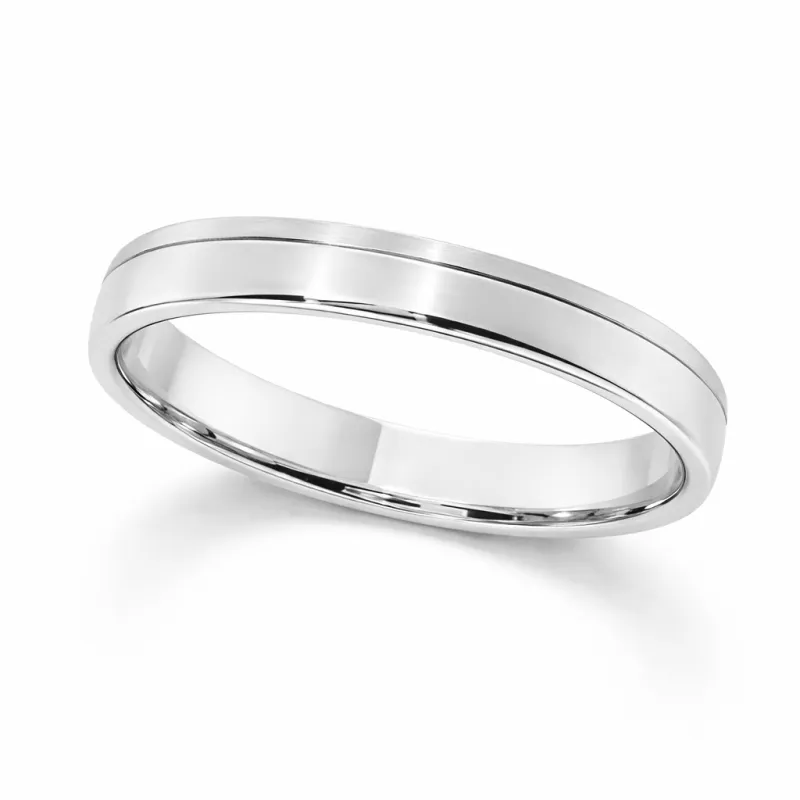 Plénitude Trouwring 18K Witgoud – Trouwring 4 mm | Celinni