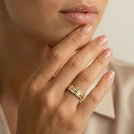 Alianza Unica Diamantes Naturales Oro Amarillo 18K