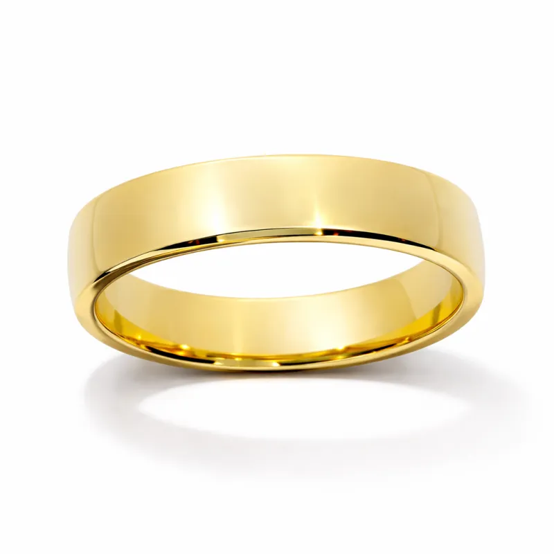 Unica Ehering aus 18K Gelbgold – 5 mm Trauring | Celinni