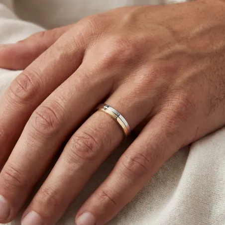 Futura Ehering aus 18K Weiß- & Gelbgold