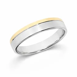 Nova Trouwring Wit- & Geelgoud 18K | Trouwringen Celinni