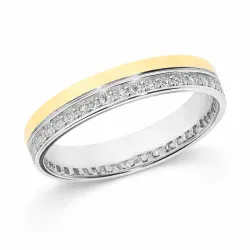 Nova Ehering Weiß- & Gelbgold 18K mit Naturdiamanten