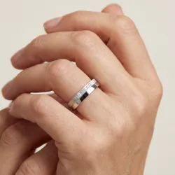 Clarae Trouwring 18K Witgoud & Natuurlijke Diamanten