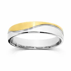 Aurea Trouwring Wit- & Geelgoud 18K | Trouwringen Celinni