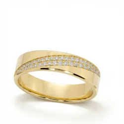 Alianza Vera Oro Amarillo 18K y Diamantes Naturales Celinni