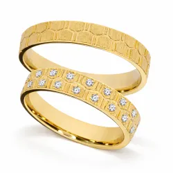 Corda Ehering aus 18K Gelbgold – Strukturiertes Design