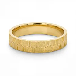Corda Ehering aus 18K Gelbgold – Strukturiertes Design