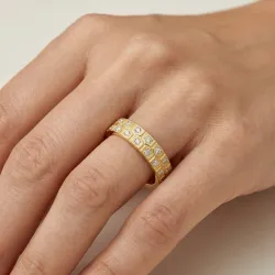 Corda Ehering 18K Gelbgold & natürliche Diamanten | Celinni