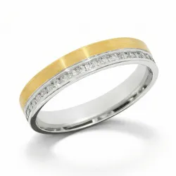 Alliance Sereno en Or Blanc & Jaune 18K et Diamants Naturels