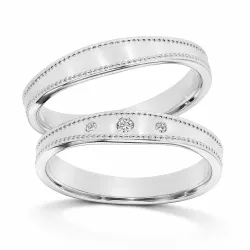 Noema Ehering 18K Weißgold & natürliche Diamanten | Celinni