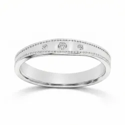 Alianza Noema Oro Blanco 18K y Diamantes Naturales | Celinni